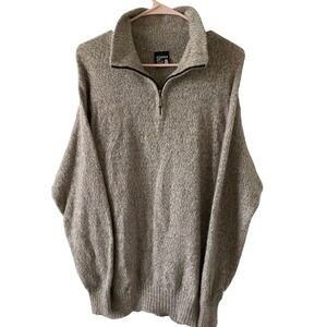Alpaca Diana Sweater Mens Quarter Zip Pullover Knit Casual Winter Layering‎